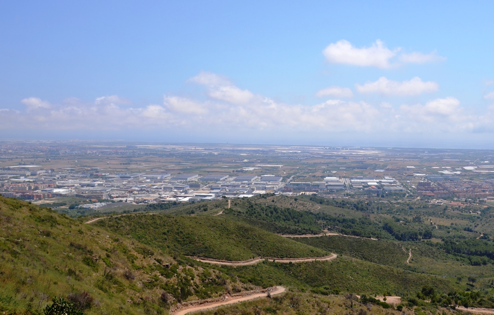 El Parc Agrari del Baix Llobregat des de la muntanya de Sant Ramon Foto:Néstor Cabañas