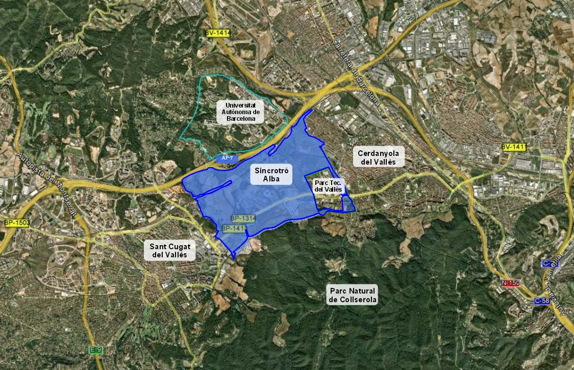 Localització del Parc de l'Alba Font: Departament de Territori iSostenibilitat